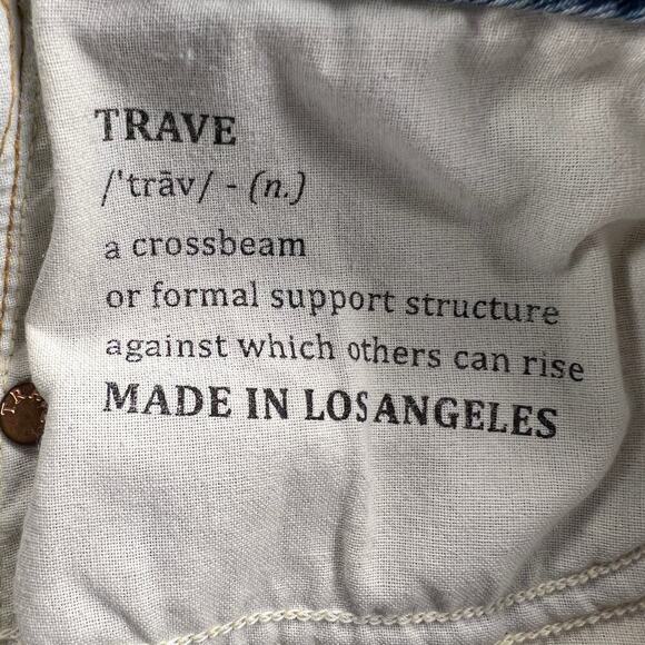 Trave Colette Kick Flare Distressed Jeans Fray Hem Wild Thing Wash Size 25 - Picture 12 of 15